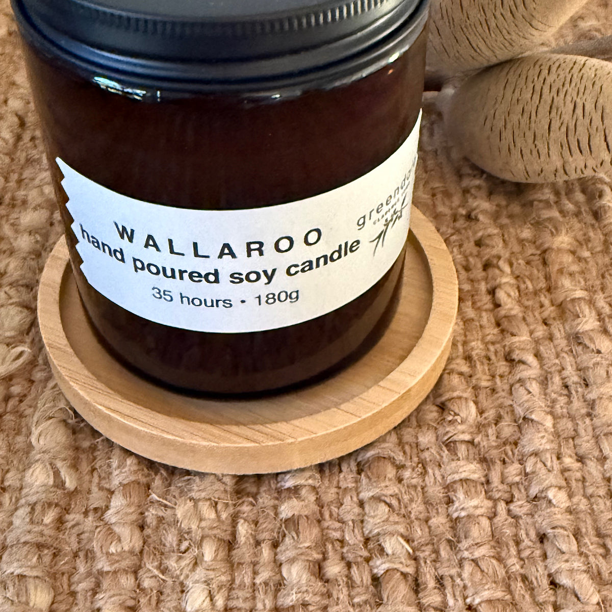 bamboo candle coaster