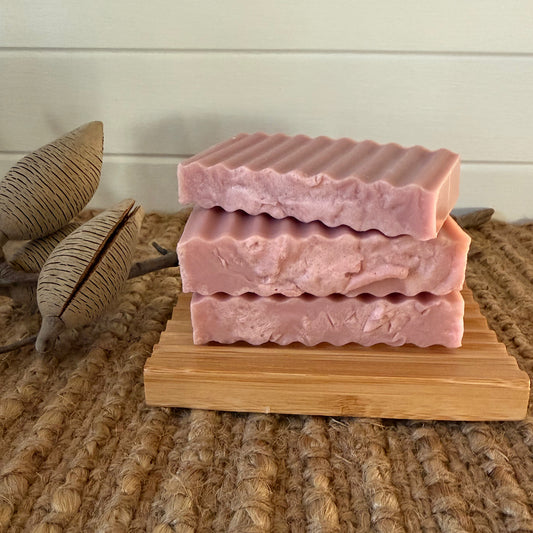 lavender, lemon myrtle, pink clay homemade soap